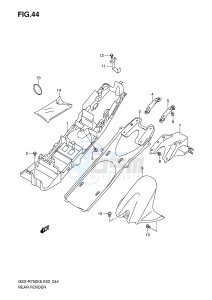 GSX-R750 (E2) drawing REAR FENDER