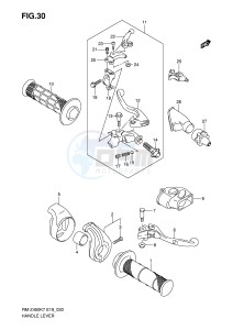 RM-Z450 (E19) drawing HANDLE LEVER