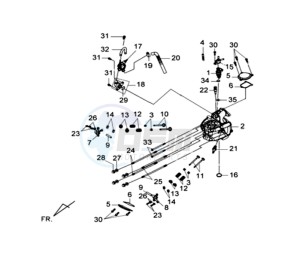 GTS 125 EFI drawing CYLINDER HEAD CPL   / THERMOSTAT