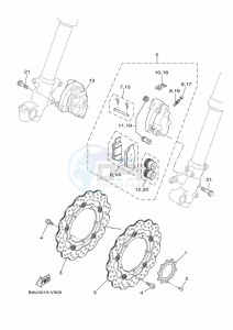 XTZ690 TENERE 700 (BHLA) drawing FRONT BRAKE CALIPER