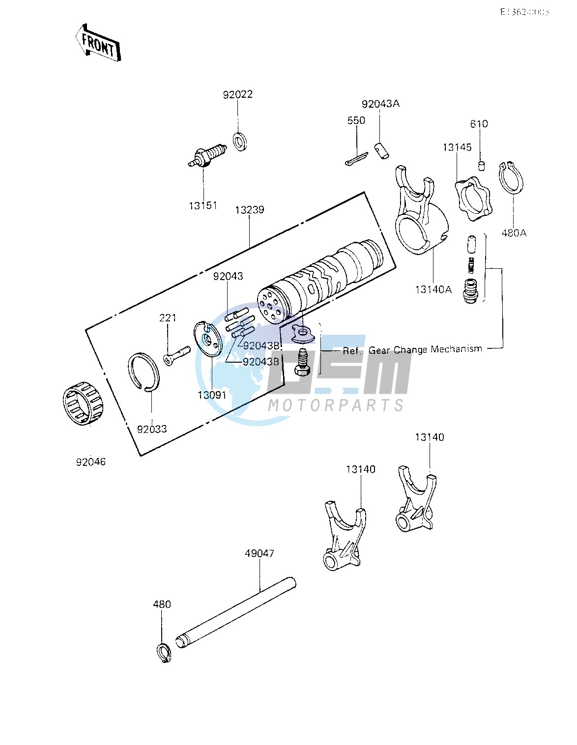 GEAR CHANGE DRUM & FORKS