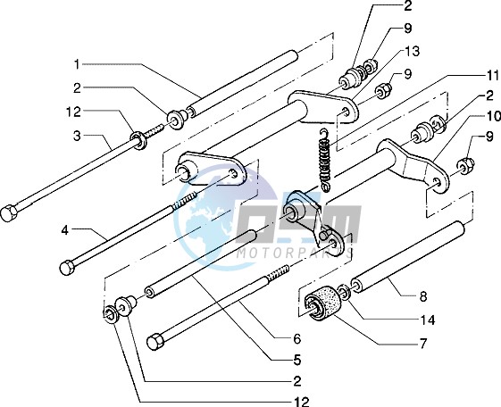 Swinging arm