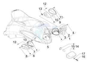 Liberty 125 4t Delivery e3 drawing Tail light - Turn signal lamps