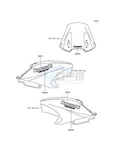 VERSYS 650 KLE650EGF XX (EU ME A(FRICA) drawing Decals(White)