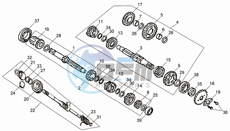 CRANKCASE - DRIVE SHAFT