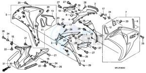 CBR1000RR9 Australia - (U / MME) drawing MIDDLE COWL