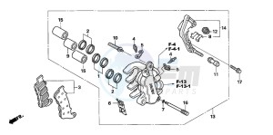 NT700V drawing L. FRONT BRAKE CALIPER