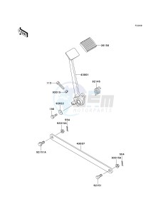 BN 125 A [ELIMINATOR 125] (A6F-A9F) A6F drawing BRAKE PEDAL_TORQUE LINK