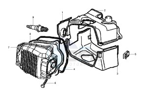 Fly 125 drawing Cylinder head cover