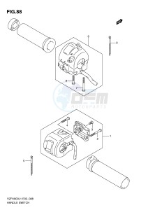 VZR1800 (E2) INTRUDER drawing HANDLE SWITCH (VZR1800ZL1 E2)