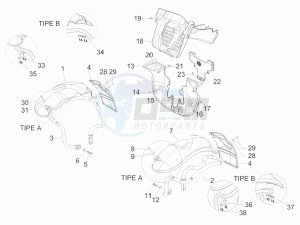 MP3 500 (USA) drawing Wheel housing - Mudguard