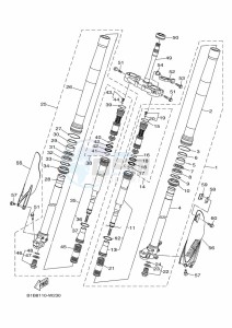 YZ250 (B9UA) drawing FRONT FORK