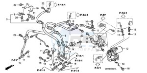 VFR800A9 UK - (E / ABS MME) drawing FRONT BRAKE HOSE (VFR800A)