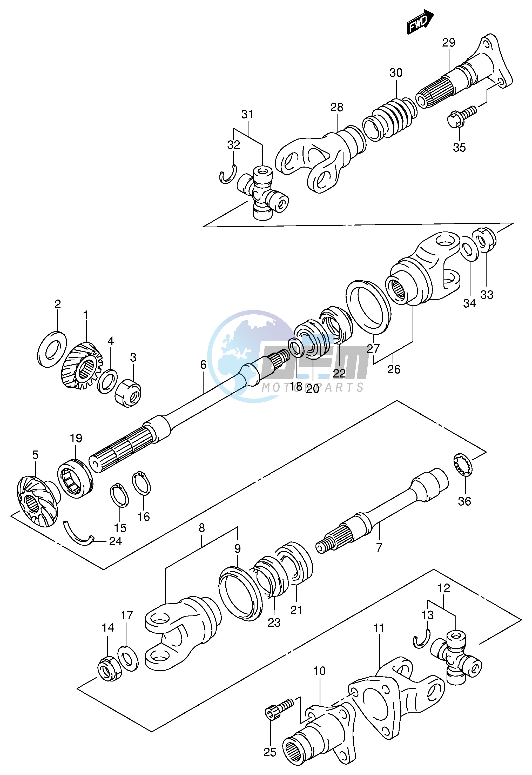 SECONDARY DRIVE (MODEL K1)