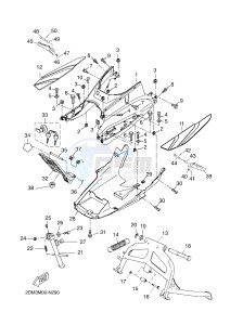 YPR125R XMAX 125 EVOLIS 125 (2DM3 2DM3) drawing STAND & FOOTREST