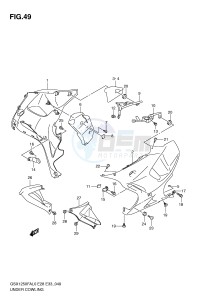 GSX1250FA (E28-E33) drawing UNDER COWLING