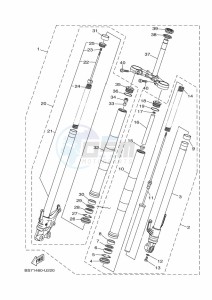 YZF250-A (B6P4) drawing FRONT FORK