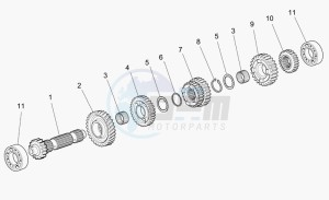 Breva V 850 IE IE drawing Primary gear shaft