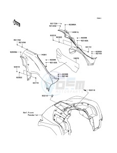 KVF750 4x4 KVF750LCS EU GB drawing Side Covers