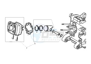 GP 1 EURO2 - 50 cc drawing CYLINDER