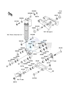 KX250 KX250R8F EU drawing Suspension