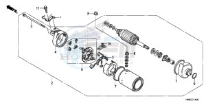 TRX680FAG Wave 110 - AFS110 UK - (E) drawing STARTING MOTOR