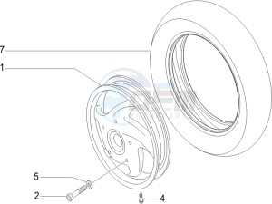 LX 125 4T drawing Front wheel