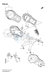 GSF1250 (E21) Bandit drawing SPEEDOMETER (GSF1250L1 E24)