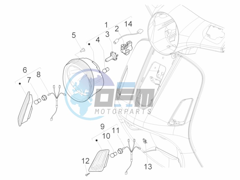 Front headlamps - Turn signal lamps