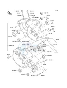 KX 100 A [KX100 MONSTER ENERGY] (A6F - A9FA) D9F drawing CRANKCASE