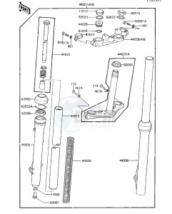 KDX 80 C [KDX80] (C1-C5) [KDX80] drawing FRONT FORK