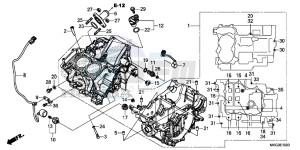 CMX500AH UK - (E) drawing CRANKCASE