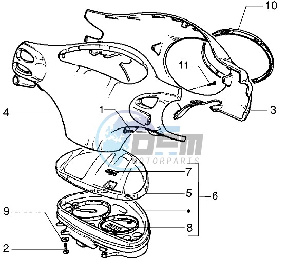 Speedometer Kms. - handlebar covers