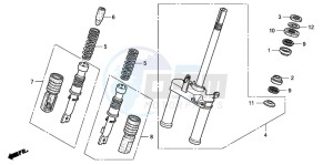 NVS502SH drawing FRONT FORK/STEERING STEM