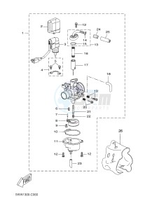 CW50 BOOSTER (5WWN) drawing CARBURETOR