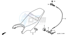 VFR800A9 UK - (E / ABS MME TWO) drawing SEAT