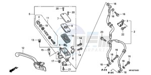 CBF1000A Europe Direct - (ED) drawing FR. BRAKE MASTER CYLINDER (CBF1000)