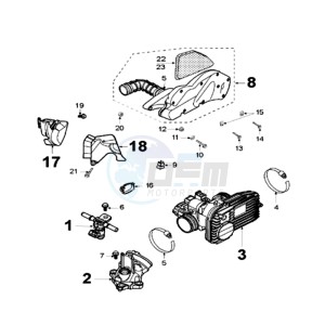 GEOPOLIS 250SC EU drawing INJECTIE SYSTEM