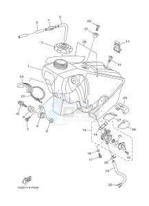 YZ125 (1SRD 1SRE 1SRF 1SRG 1SRG) drawing FUEL TANK