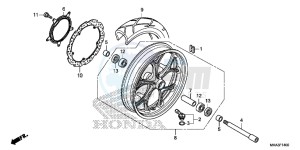 NC750XAG NC750X Europe Direct - (ED) drawing FRONT WHEEL