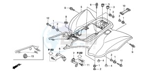 TRX450R drawing REAR FENDER