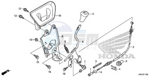 TRX420FE1G TRX420 Europe Direct - (ED) drawing SELECT LEVER