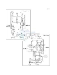 EX 250 F [NINJA 250R] (6F-7F) F6F drawing CRANKCASE BOLT PATTERN