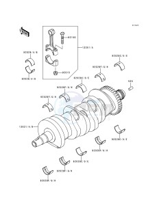 ZX 600 F [NINJA ZX-6R] (F1-F3) [NINJA ZX-6R] drawing CRANKSHAFT