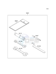 MULE_610_4X4 KAF400AFF EU drawing Owner's Tools