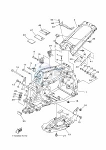 YFZ450R (BW2T) drawing FRAME