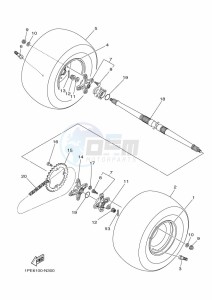 YFM700R (BCX7) drawing REAR WHEEL