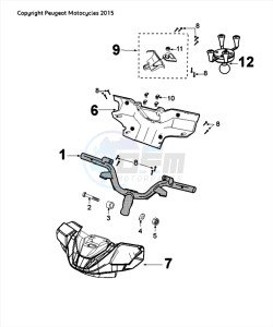 FIGHT 4 50 2T PURE drawing HANDLEBARS