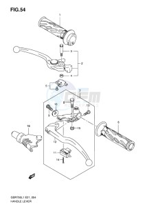 GSR750 EU drawing HANDLE LEVER