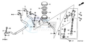 CBF1000SA Europe Direct - (ED / ABS) drawing REAR BRAKE MASTER CYLINDER (CBF1000A/T/S)